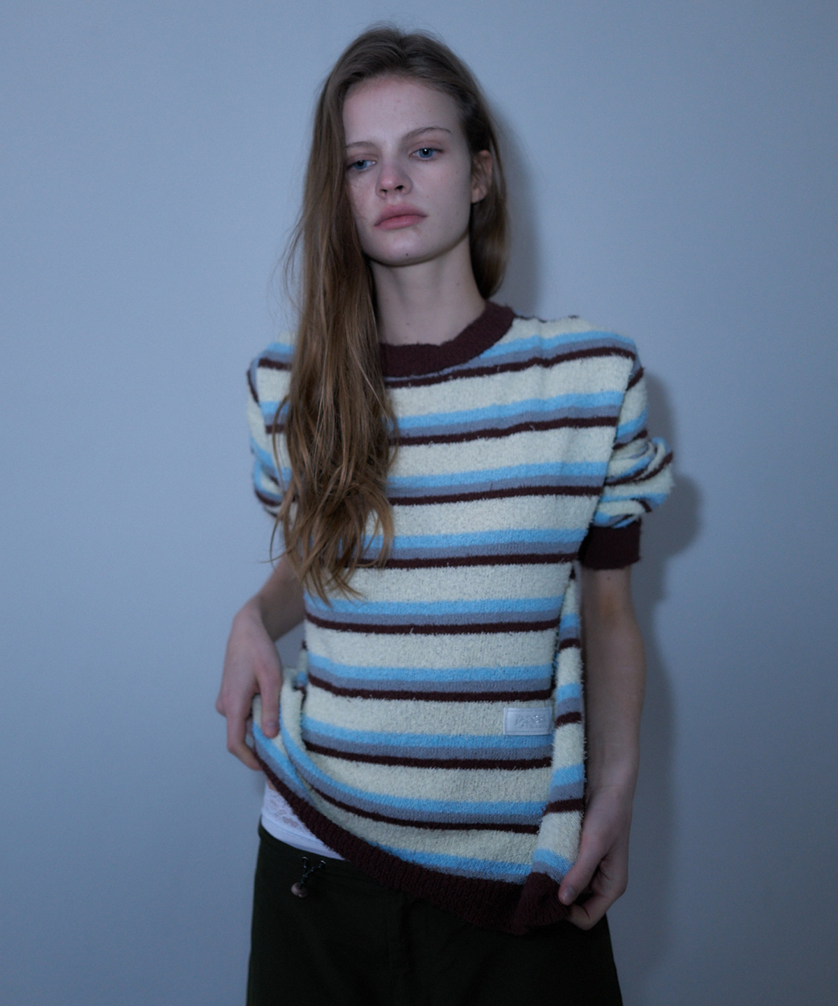 라티젠(LARTIGENT) L23 BOUCLE STRIPE KNIT(YELLOW)