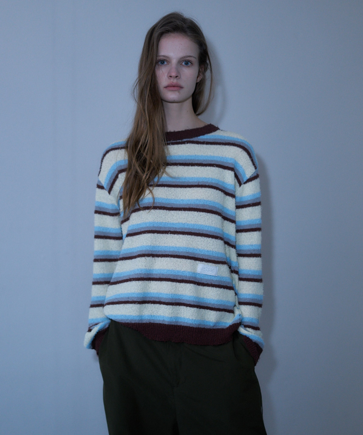 라티젠(LARTIGENT) L23 BOUCLE STRIPE KNIT(YELLOW)