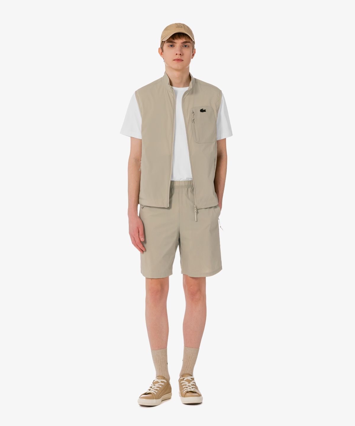 라코스테(LACOSTE) 남성 프리미엄 트레이닝 셋업 쇼츠 GH335E-56G 02S