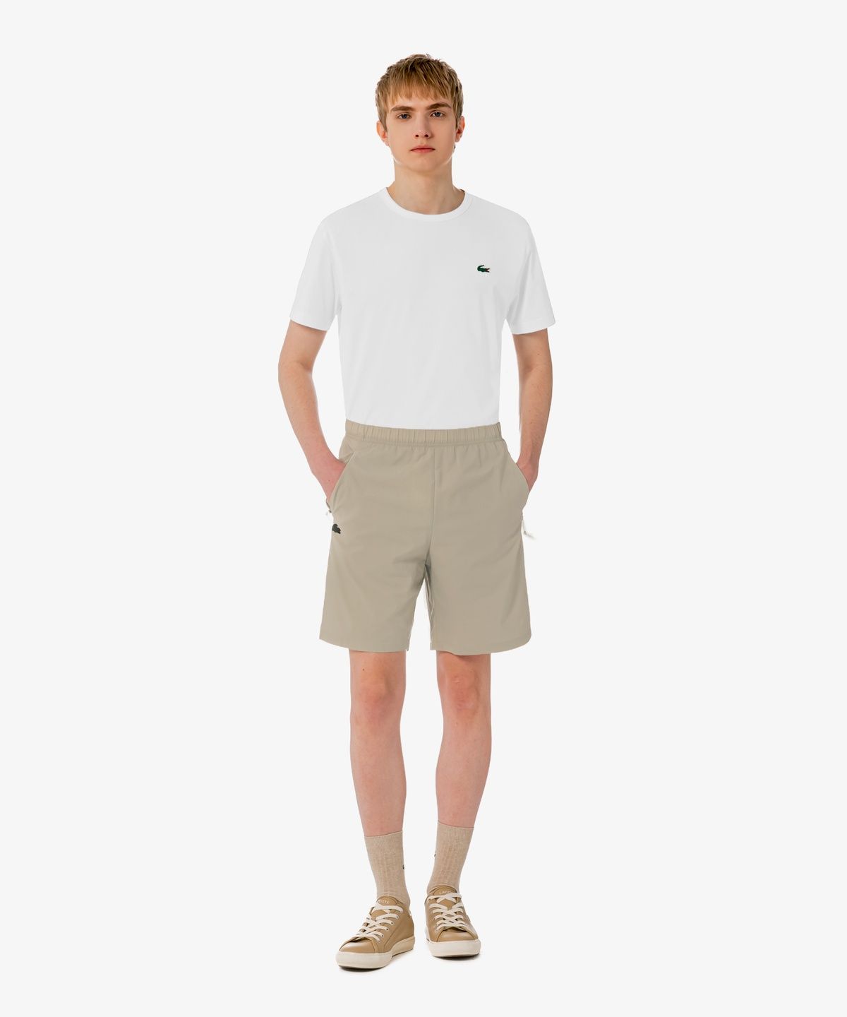 라코스테(LACOSTE) 남성 프리미엄 트레이닝 셋업 쇼츠 GH335E-56G 02S