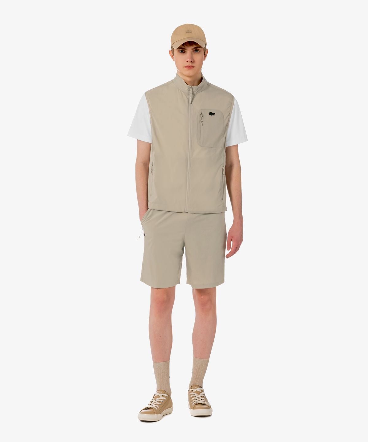 라코스테(LACOSTE) 남성 프리미엄 트레이닝 셋업 쇼츠 GH335E-56G 02S