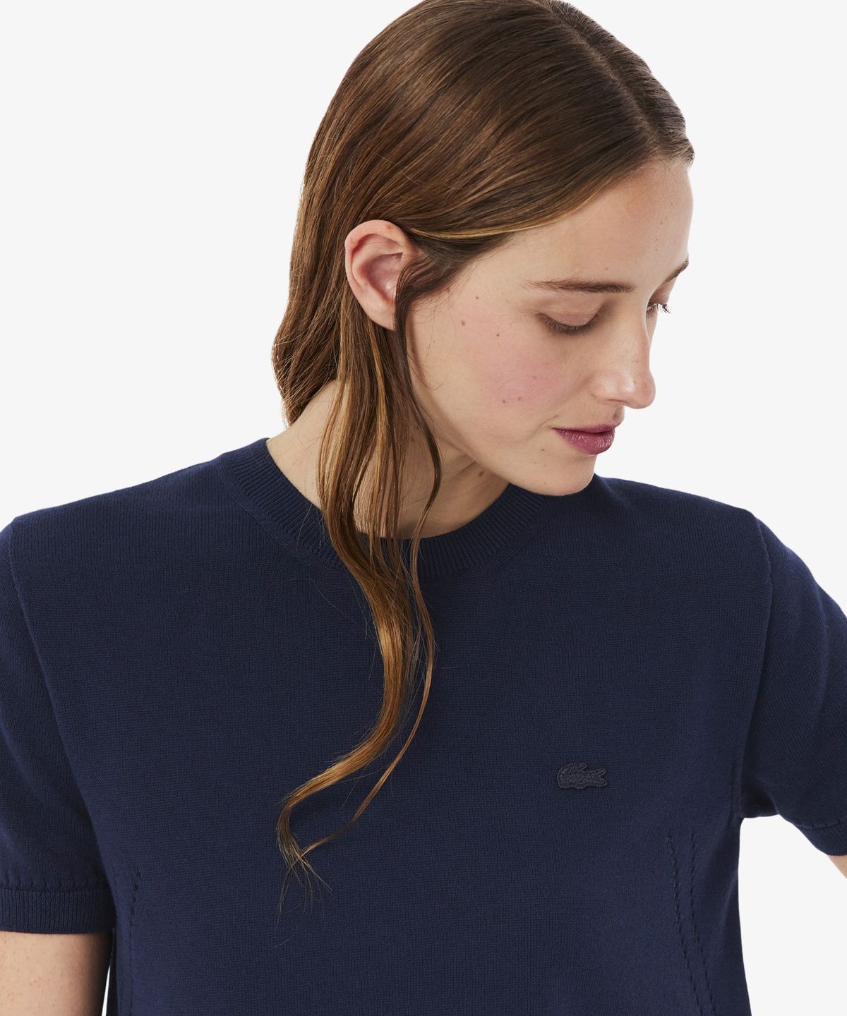 라코스테(LACOSTE) 여성 라이트 코튼 반팔 스웨터 AF5025-56G 166