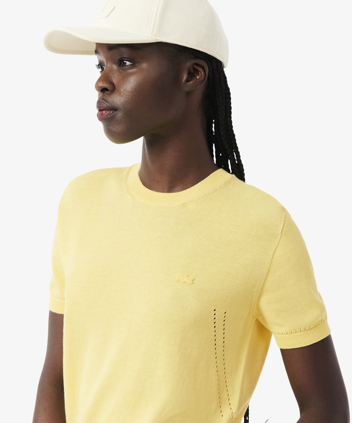 라코스테(LACOSTE) 여성 라이트 코튼 반팔 스웨터 AF5025-56G 107