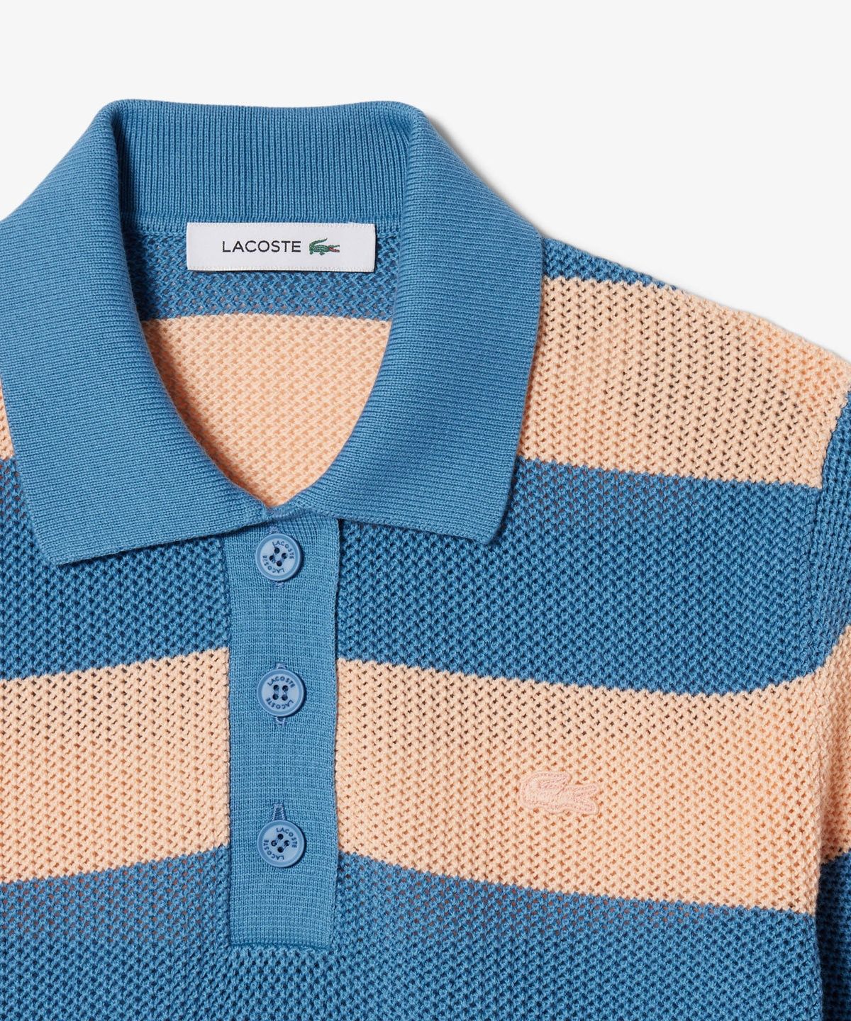 라코스테(LACOSTE) 여성 썸머 스트라이프 반팔 폴로 스웨터 AF9847-56G 4IP