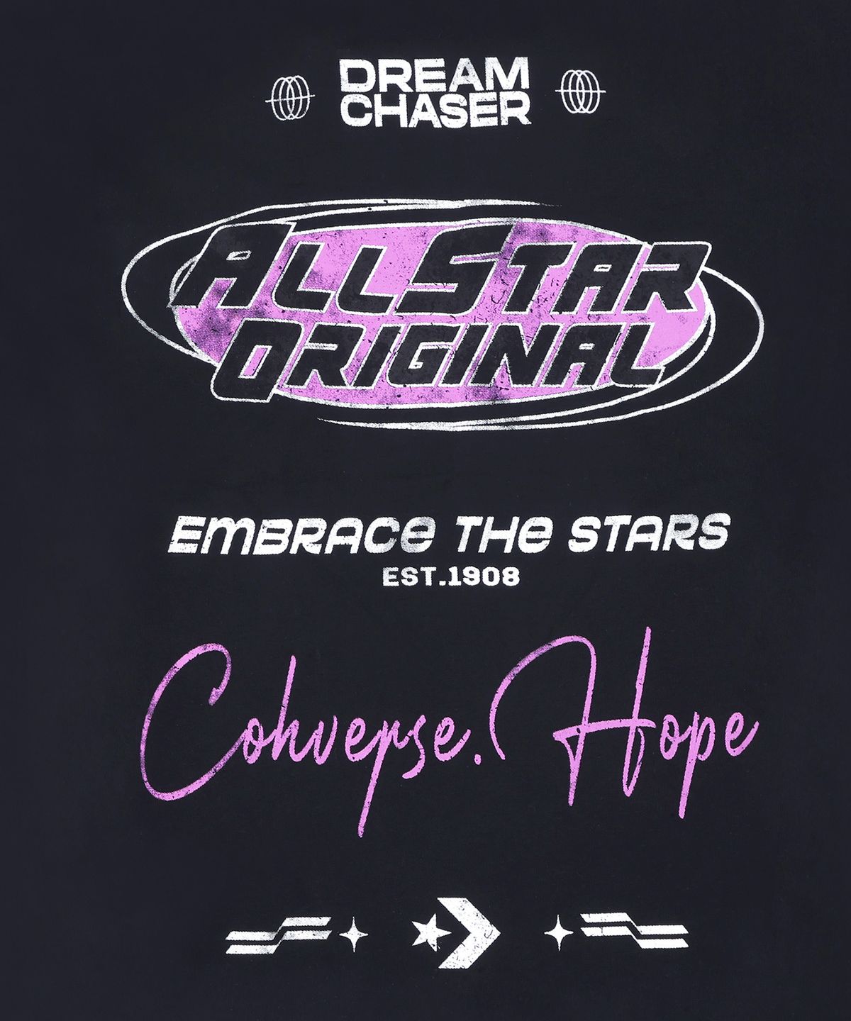 컨버스(CONVERSE) 소로나 로고 그래픽 티셔츠 블랙 MCJ754-023