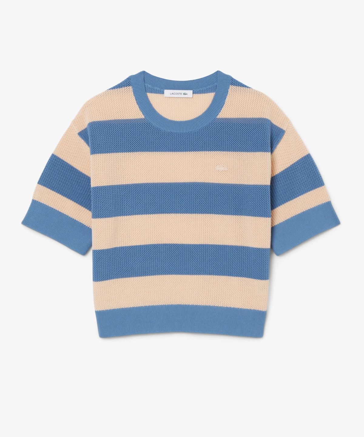 라코스테(LACOSTE) 여성 썸머 스트라이프 반팔 스웨터 AF9859-56G 4IP