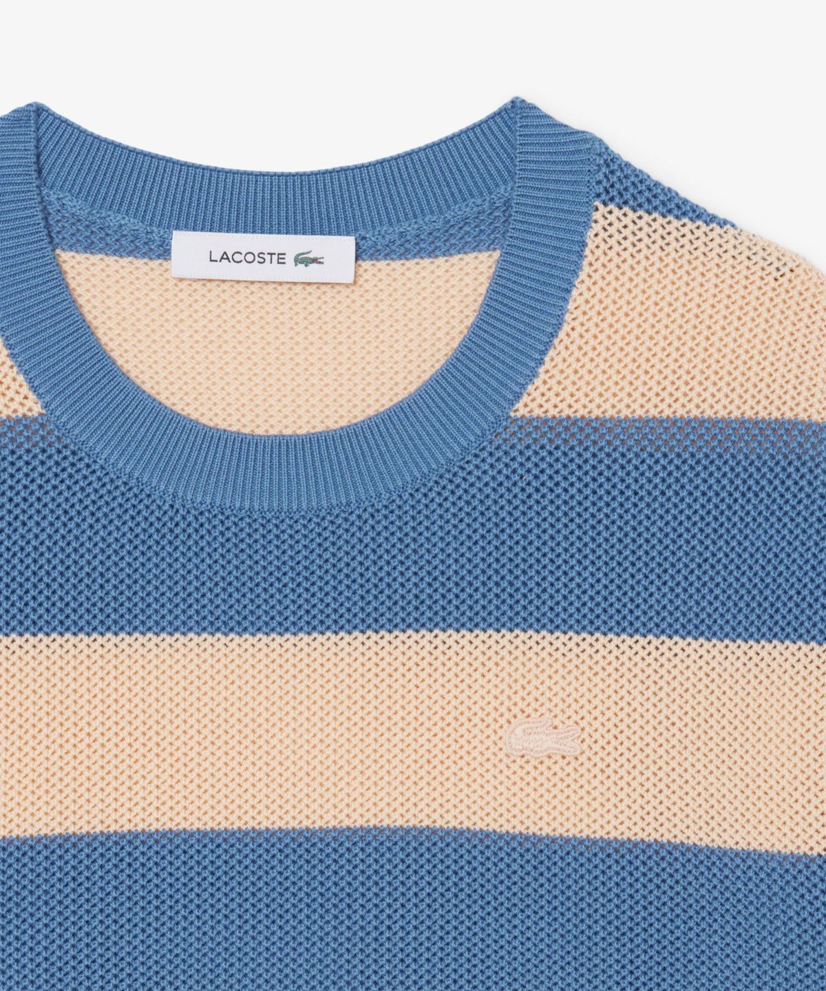 라코스테(LACOSTE) 여성 썸머 스트라이프 반팔 스웨터 AF9859-56G 4IP