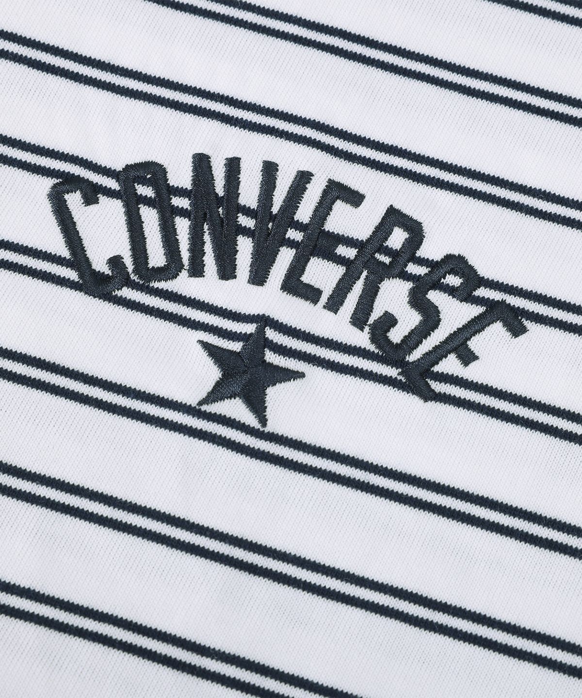 컨버스(CONVERSE) 스트라이프 로고 루즈 핏 티셔츠 에그렛 UCJ690-W2Y