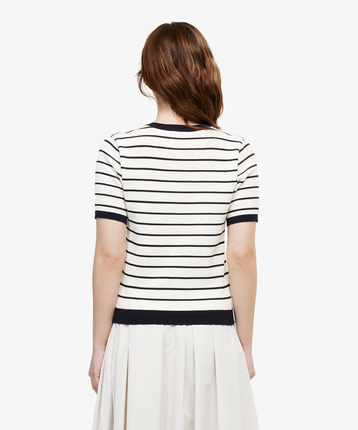 라코스테(LACOSTE) 여성 스카시 크루넥 반팔 스웨터 AF900E-56G HDE