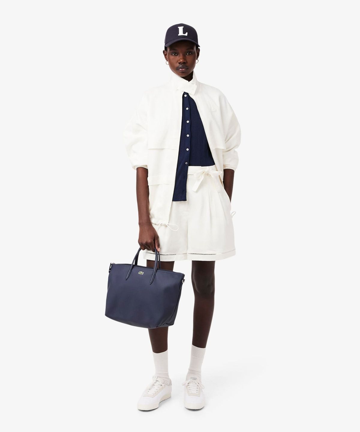 라코스테(LACOSTE) 여성 포인텔 리본 크록 긴팔 가디건 TF9866-56G 166
