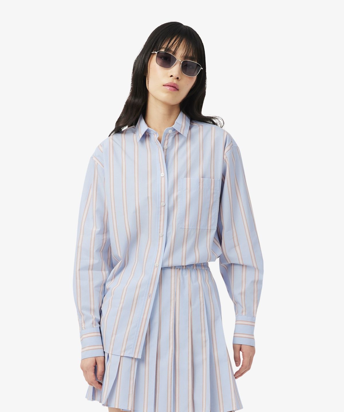 라코스테(LACOSTE) 여성 오버핏 클래식 포플린 셔츠 CF1054-56G 48C