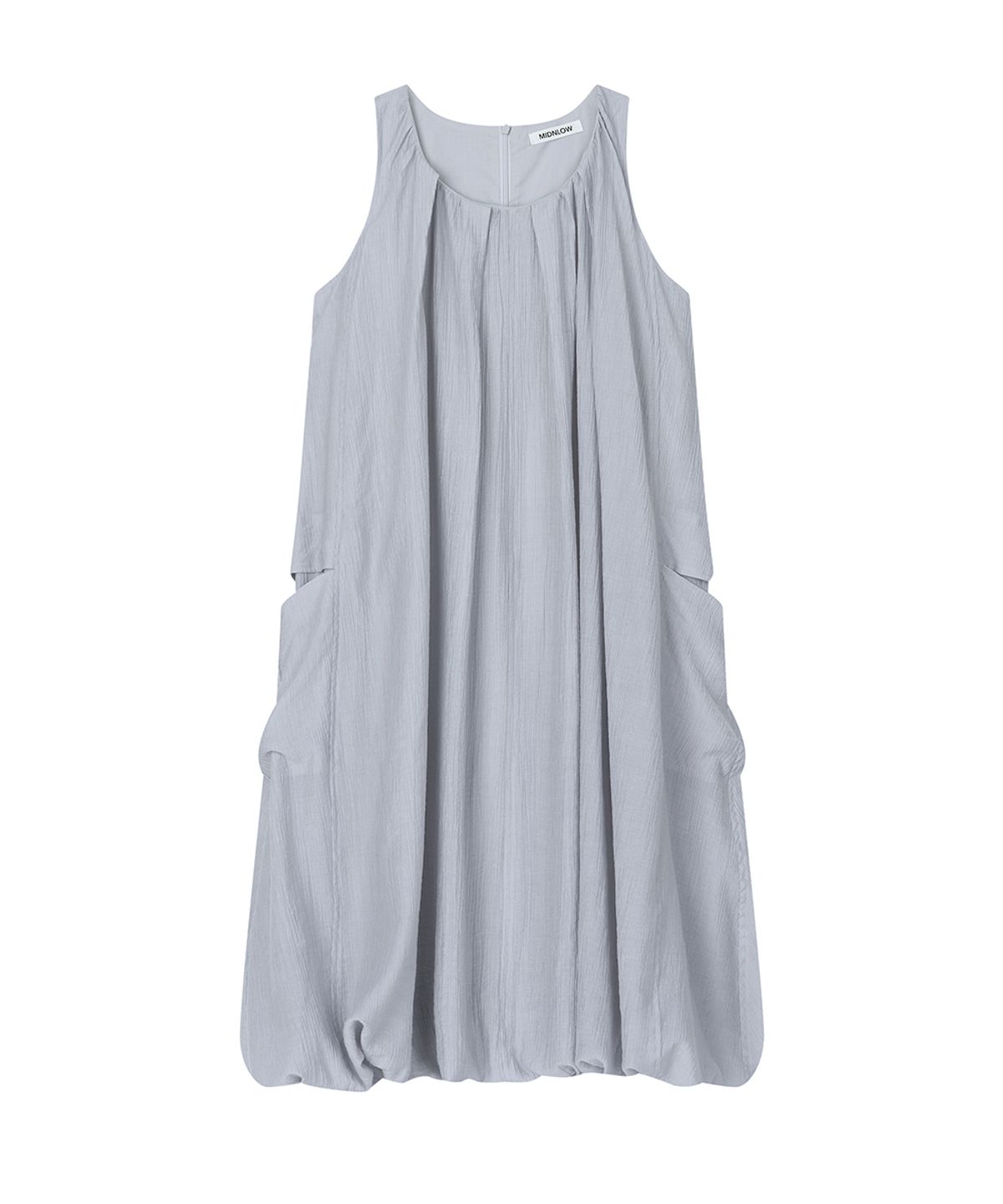 미드앤로우(MIDNLOW) Balloon Sleeveless Dress(Grey)