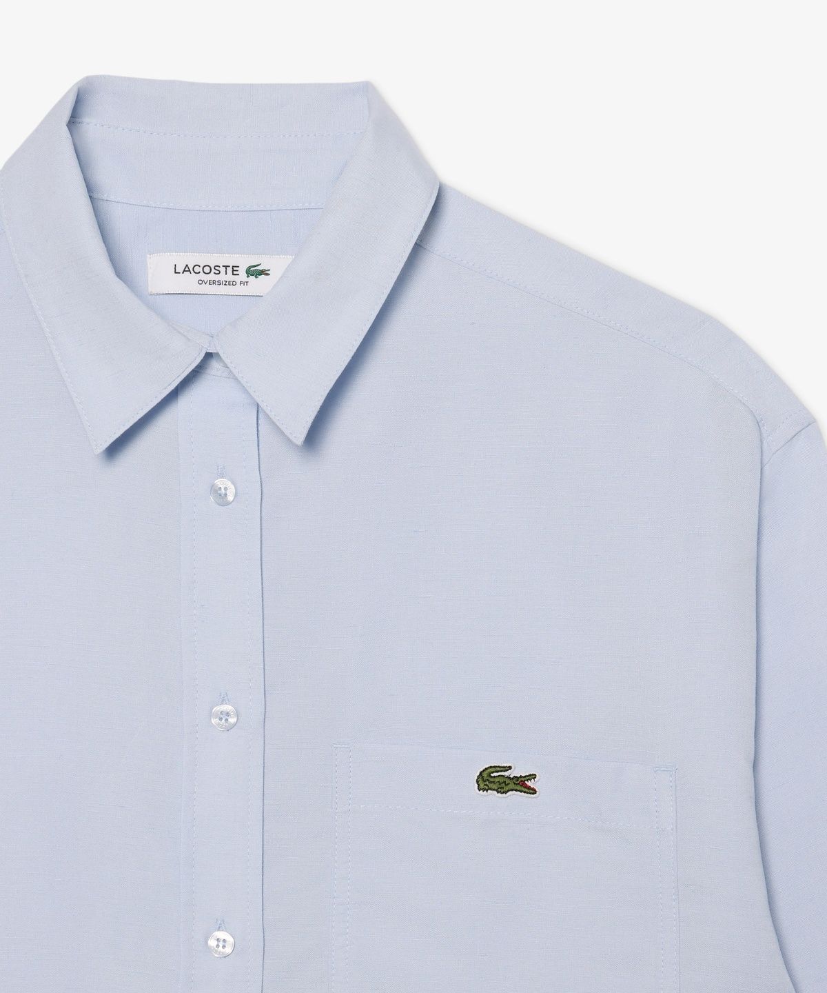 라코스테(LACOSTE) 여성 린넨 블렌디드 스트라이프 셔츠 CF1429-56G J2G
