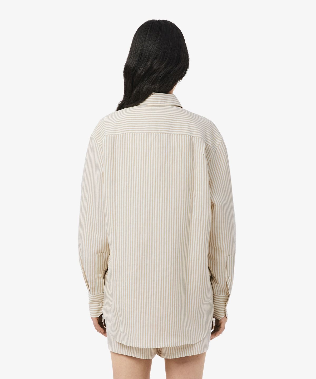 라코스테(LACOSTE) 여성 린넨 블렌디드 스트라이프 셔츠 CF1429-56G 8GI