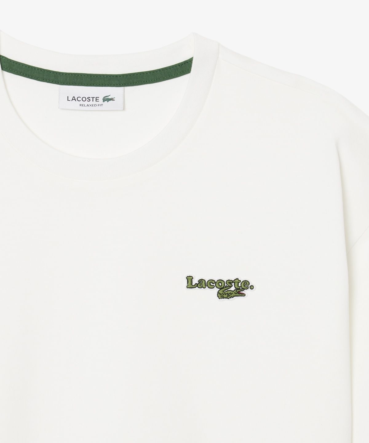 라코스테(LACOSTE) 여성 소프트브랜딩 세미 크롭 티셔츠 TF7605-56G 70V