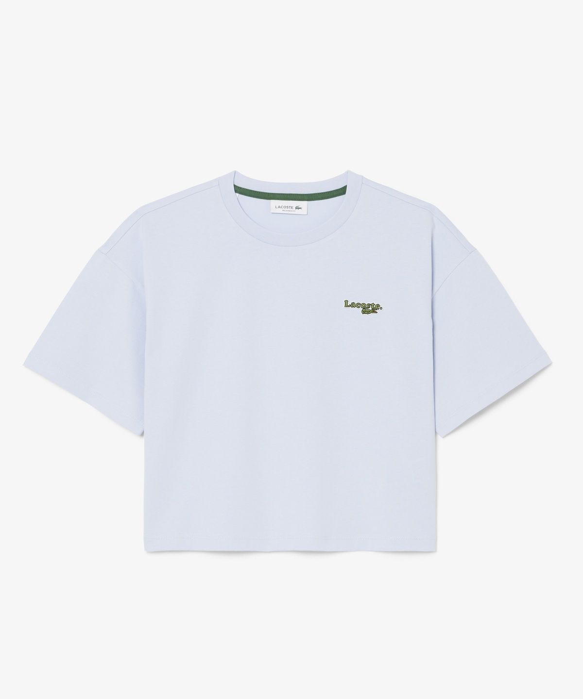라코스테(LACOSTE) 여성 소프트브랜딩 세미 크롭 티셔츠 TF7605-56G J2G
