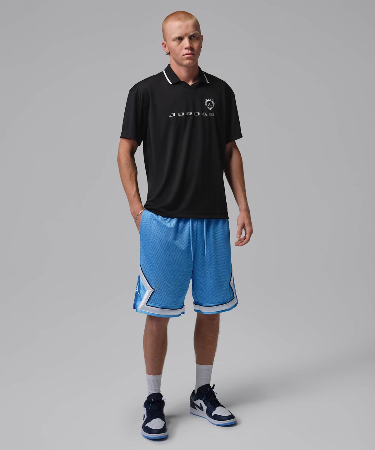 나이키(NIKE) 조던 브루클린 다이아몬드 메쉬 쇼츠 M - 유니버시티 블루:화이트 / IR1487-412