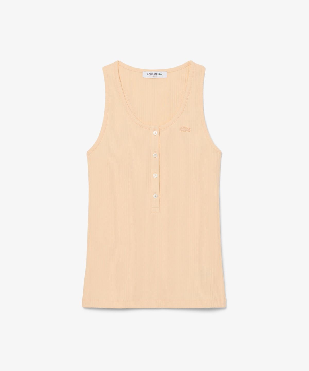 라코스테(LACOSTE) 여성 립조직 헨리넥 슬리브리스 TF9876-56G BIG