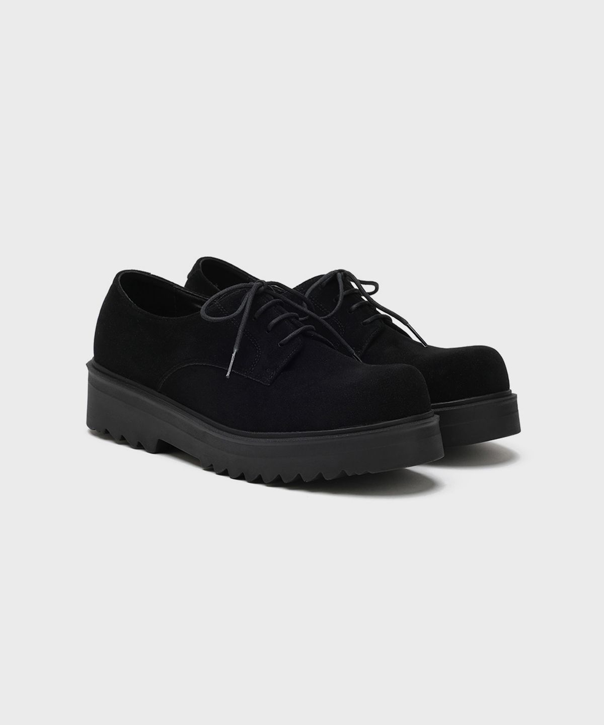 피렌체 아뜨리에(FIRENZE ATELIER) [SECOND.A] 볼륨 라운드토 5CM 스웨이드 더비 2NDF2700BS [BLACK]