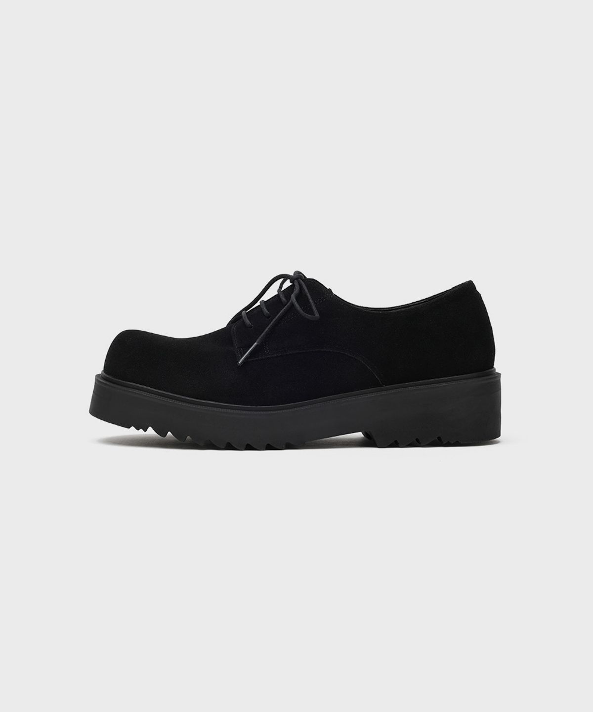 피렌체 아뜨리에(FIRENZE ATELIER) [SECOND.A] 볼륨 라운드토 5CM 스웨이드 더비 2NDF2700BS [BLACK]
