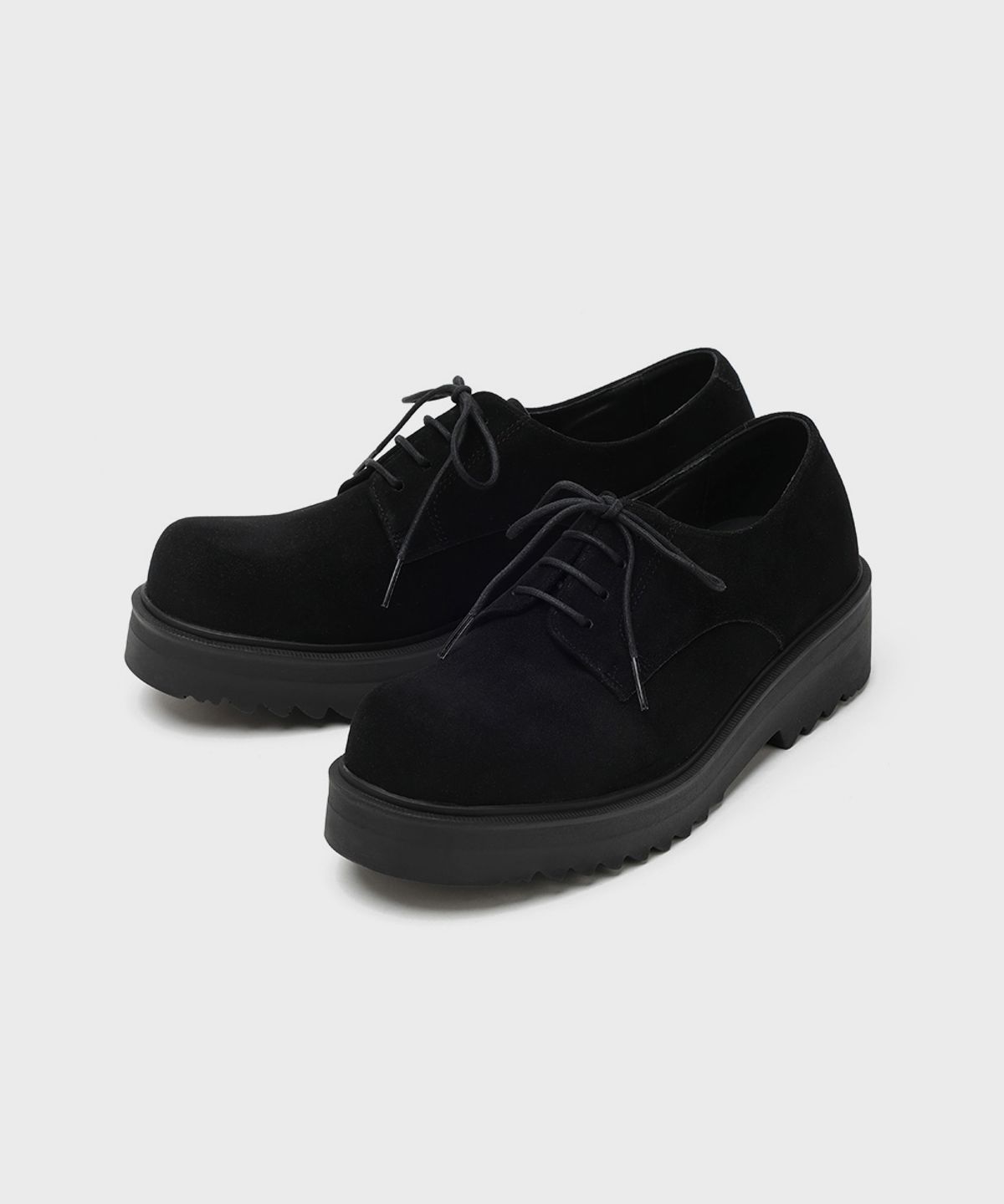피렌체 아뜨리에(FIRENZE ATELIER) [SECOND.A] 볼륨 라운드토 5CM 스웨이드 더비 2NDF2700BS [BLACK]