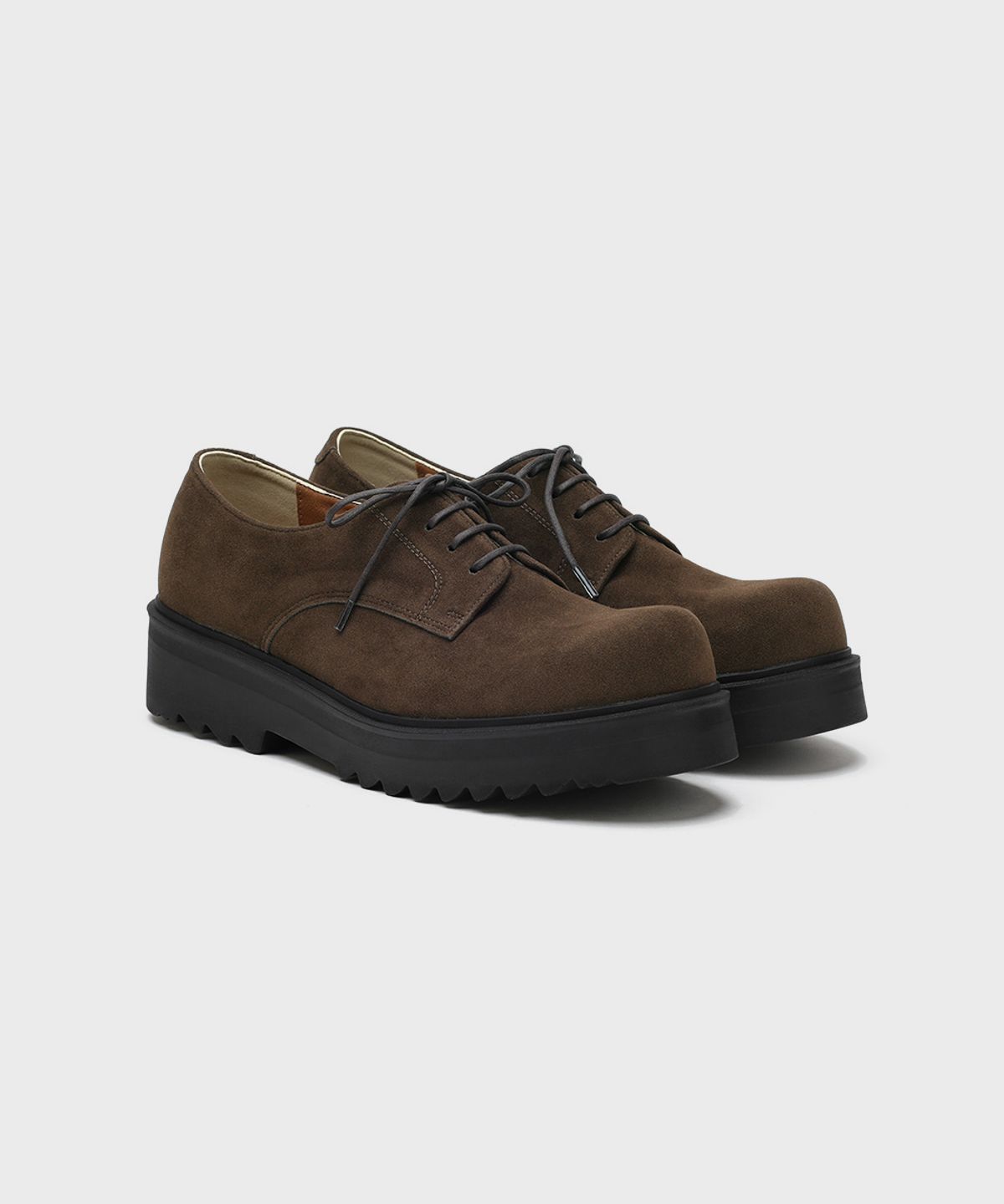 피렌체 아뜨리에(FIRENZE ATELIER) [SECOND.A] 볼륨 라운드토 5CM 스웨이드 더비 2NDF2700BS [BROWN]