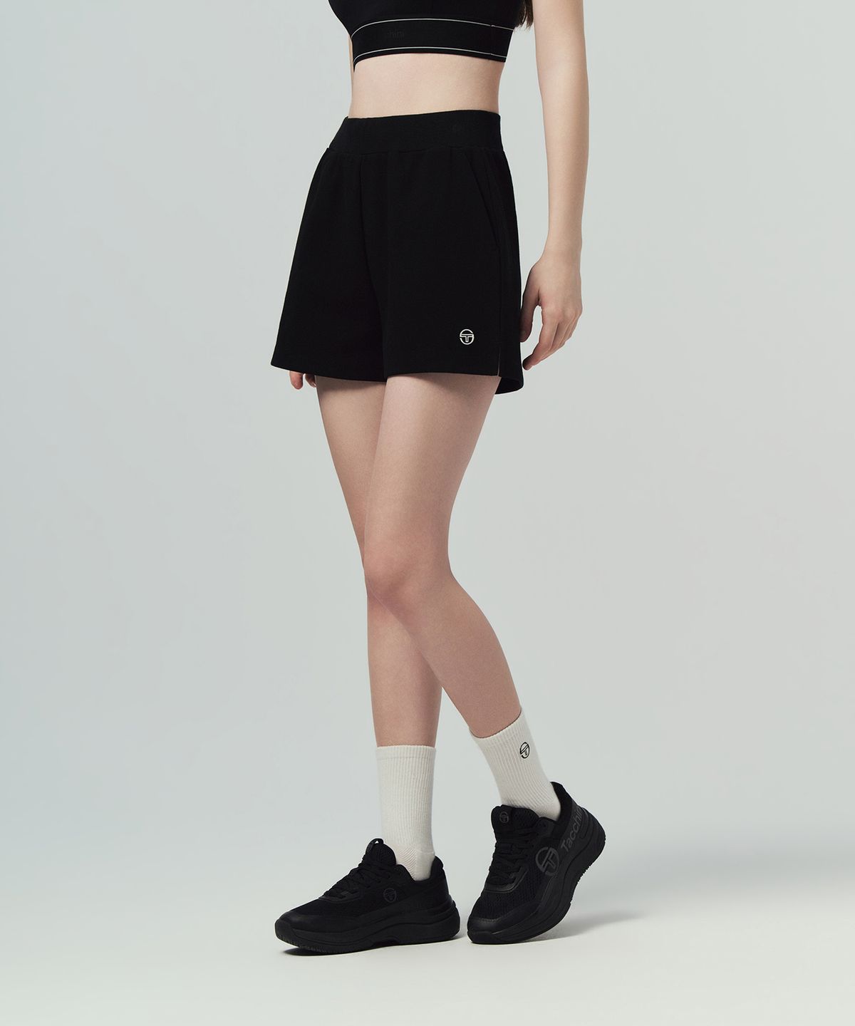 세르지오 타키니(SERGIO TACCHINI) W 쿠쉬라이트 프렌치 쇼츠 (Black)