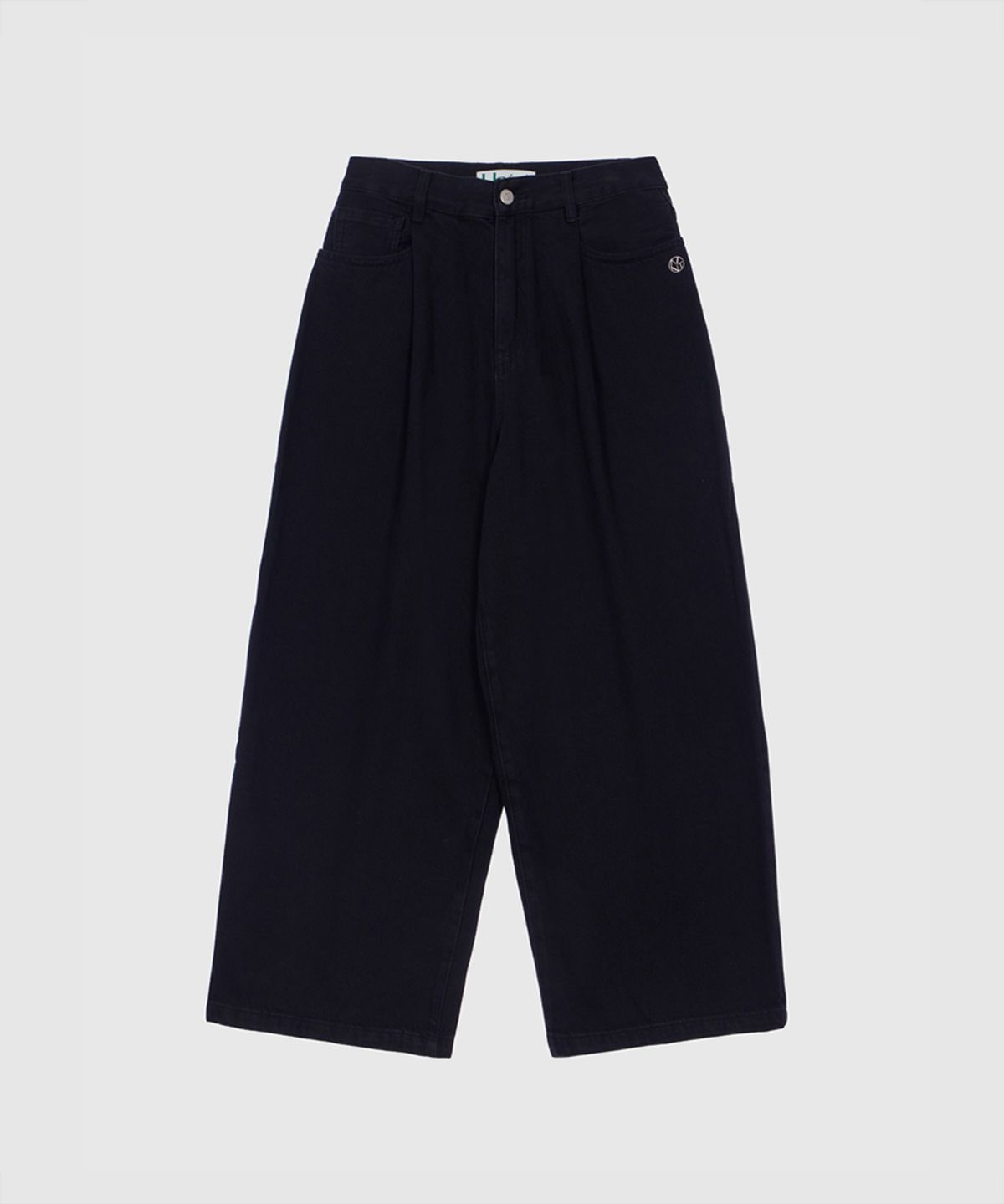 헤인트(HAINT) PINTUCK WIDE BALLOON DENIM PANTS 2COL_BLACK