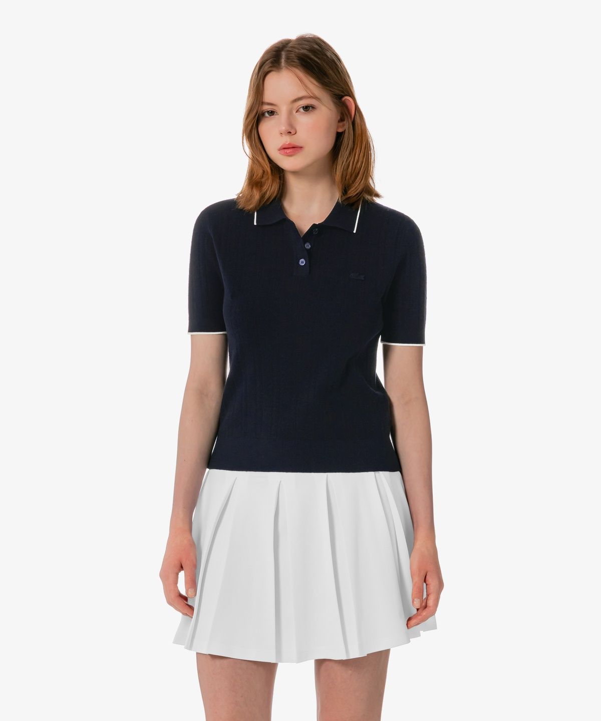 라코스테(LACOSTE) 여성 포인텔 스웨터 폴로 셔츠 PF413E-56G 166