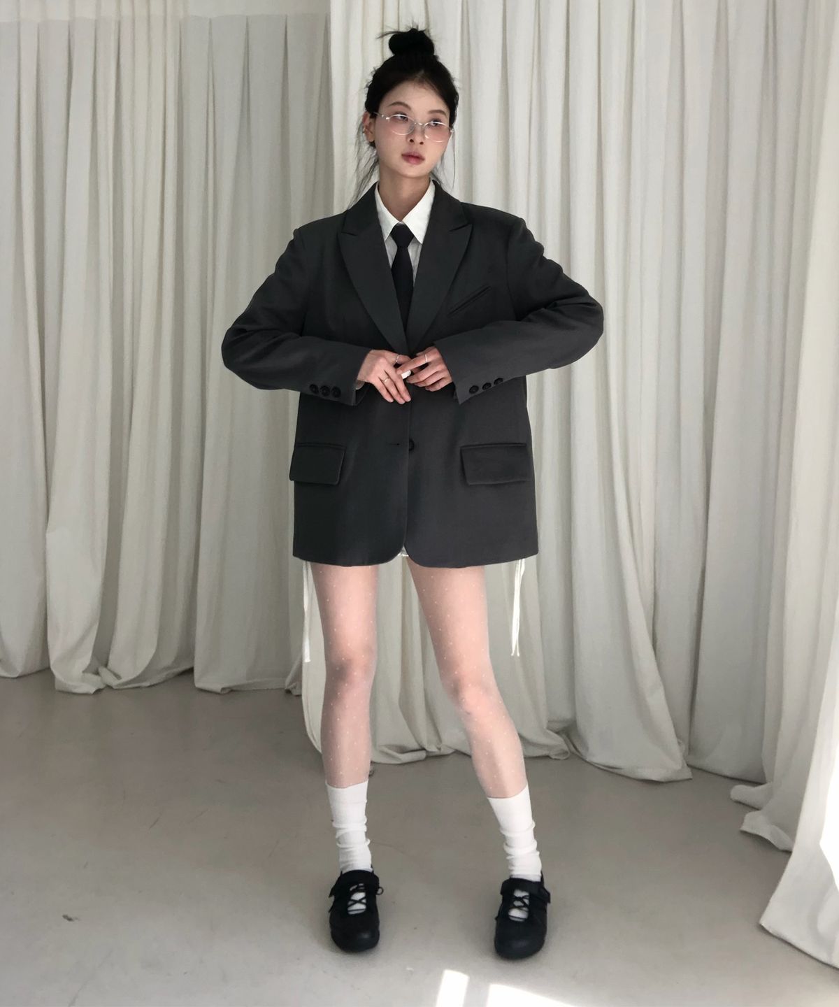 르꼬끄(LECOQ) 포폴라 클래식 메리제인 - 블랙 QR122LSN32