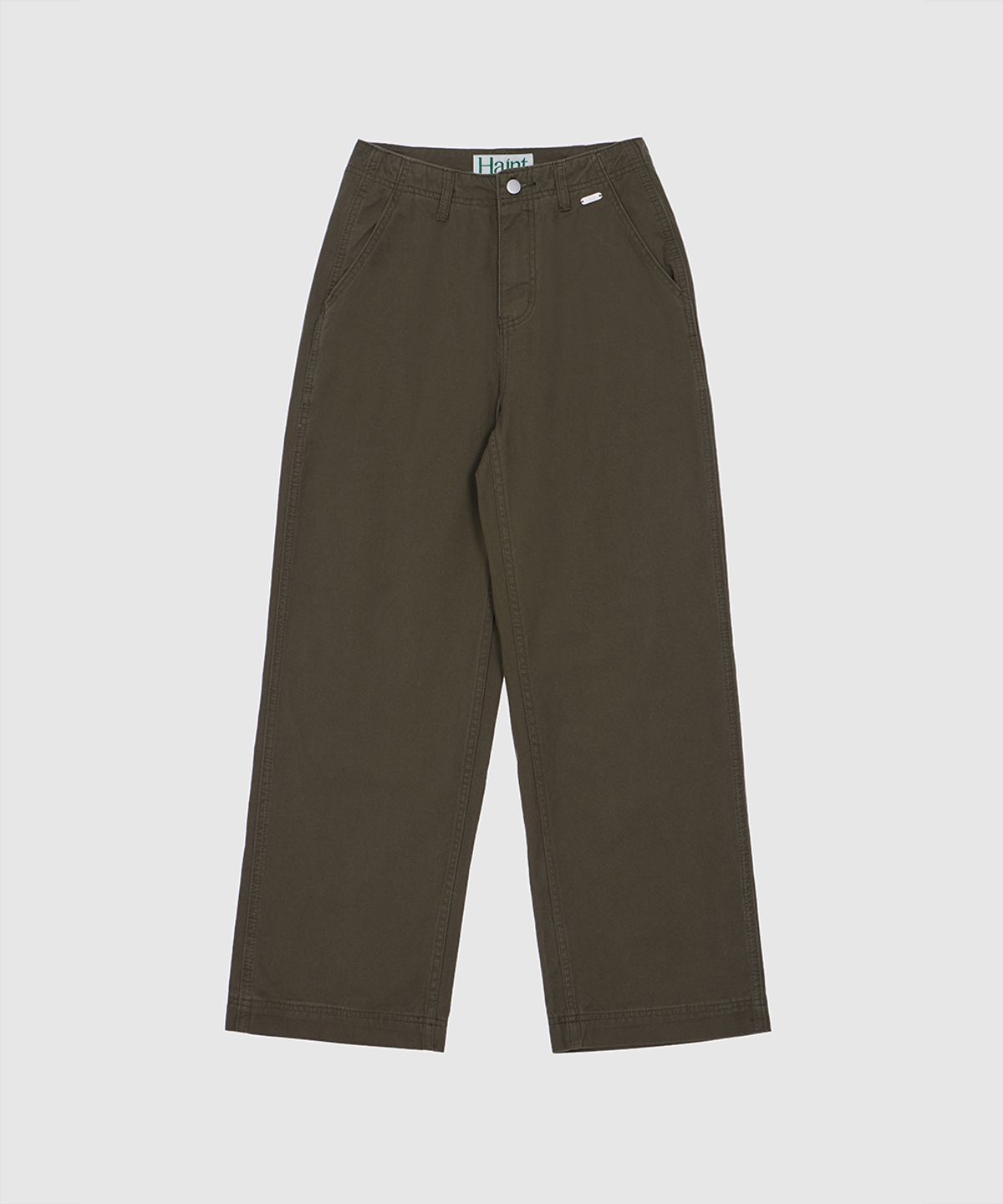 헤인트(HAINT) STANDARD STRAIGHT EASY FIT COTTON PANTS 5COL_DEEP KHAKI