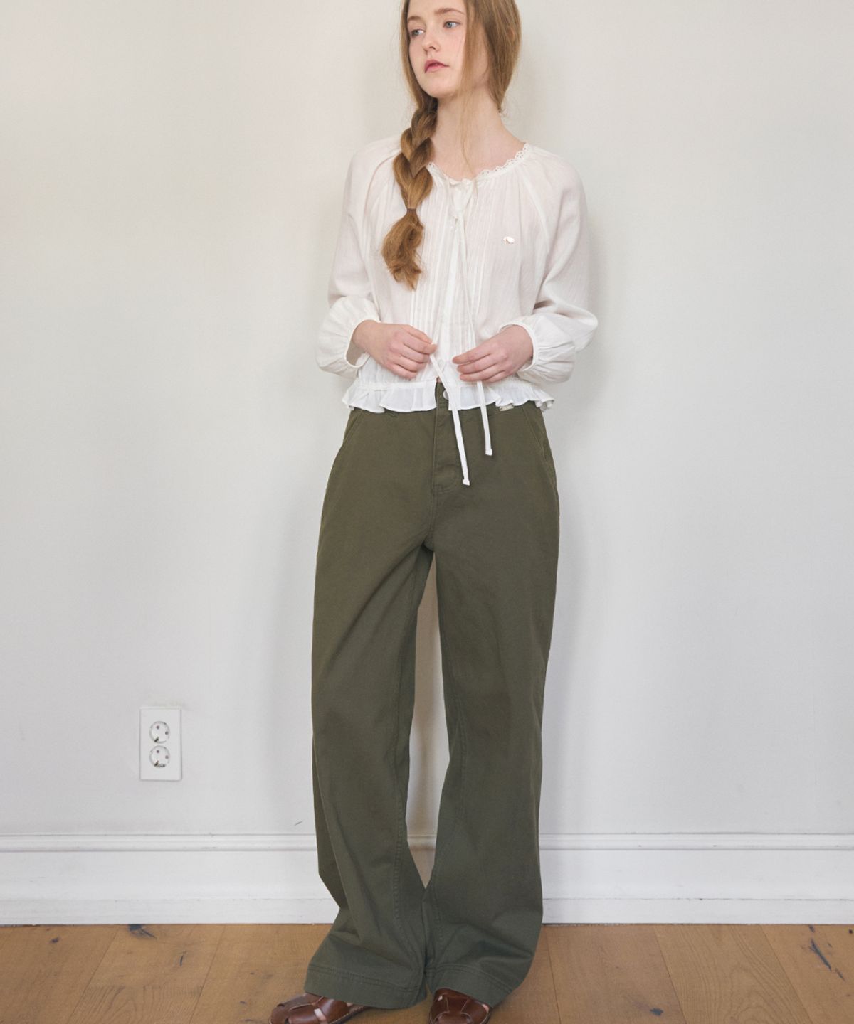 헤인트(HAINT) STANDARD STRAIGHT EASY FIT COTTON PANTS 5COL_DEEP KHAKI