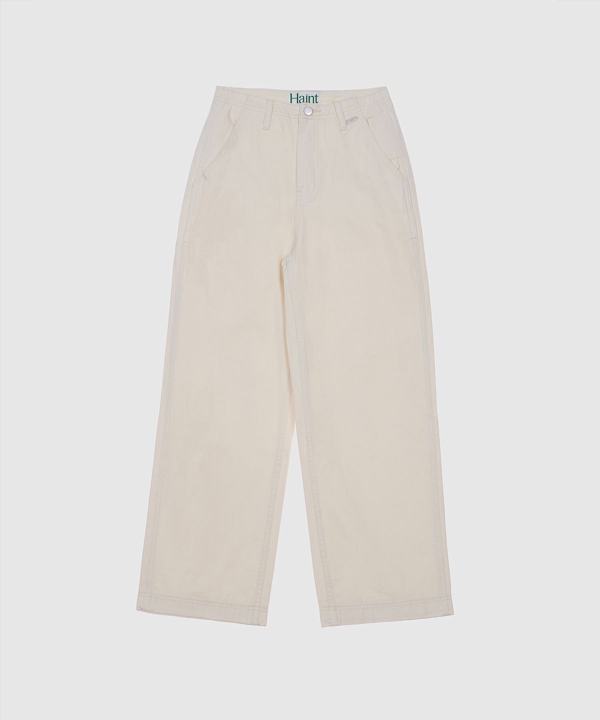 헤인트(HAINT) STANDARD STRAIGHT EASY FIT COTTON PANTS 5COL_IVORY