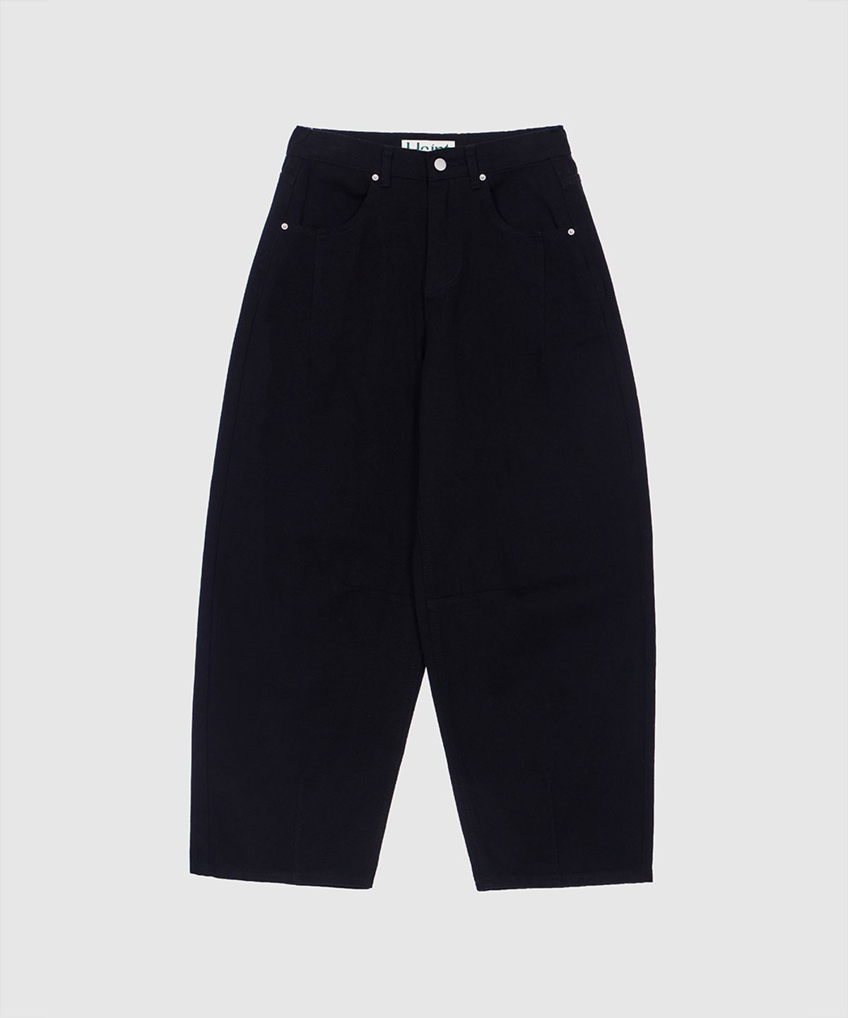 헤인트(HAINT) WIDE VOLUME BAGGY FIT BANDING COTTON PANTS 2COL_BLACK