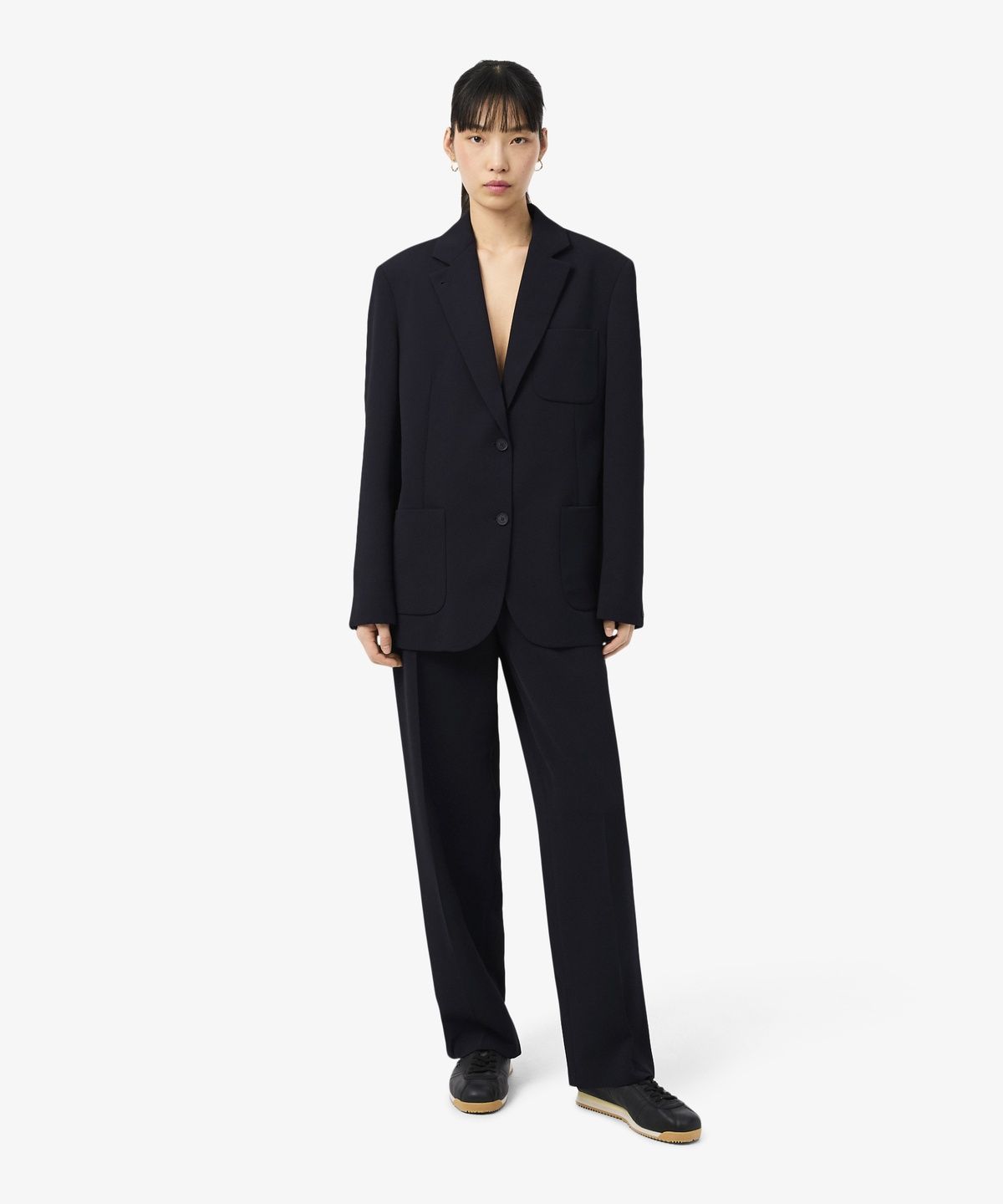 라코스테(LACOSTE) 여성 플루이드 피케 투턱 팬츠 HF6850-56G HDE