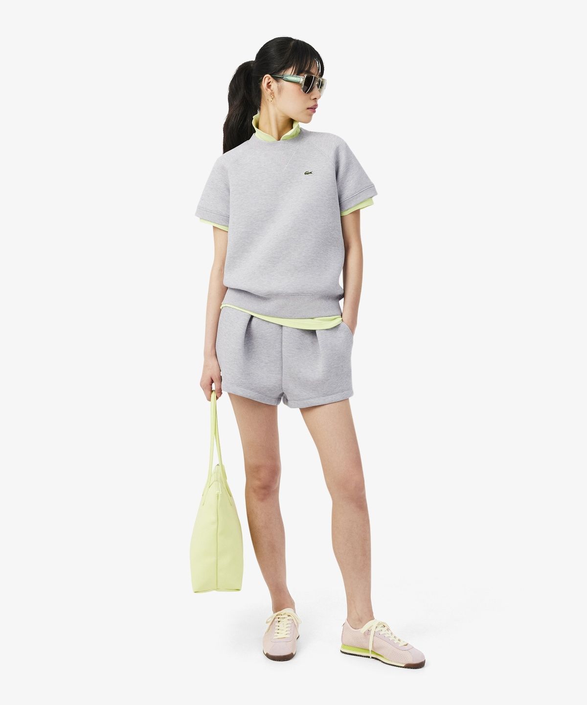 라코스테(LACOSTE) 여성 더블페이스 쇼츠 GF9838-56G CCA