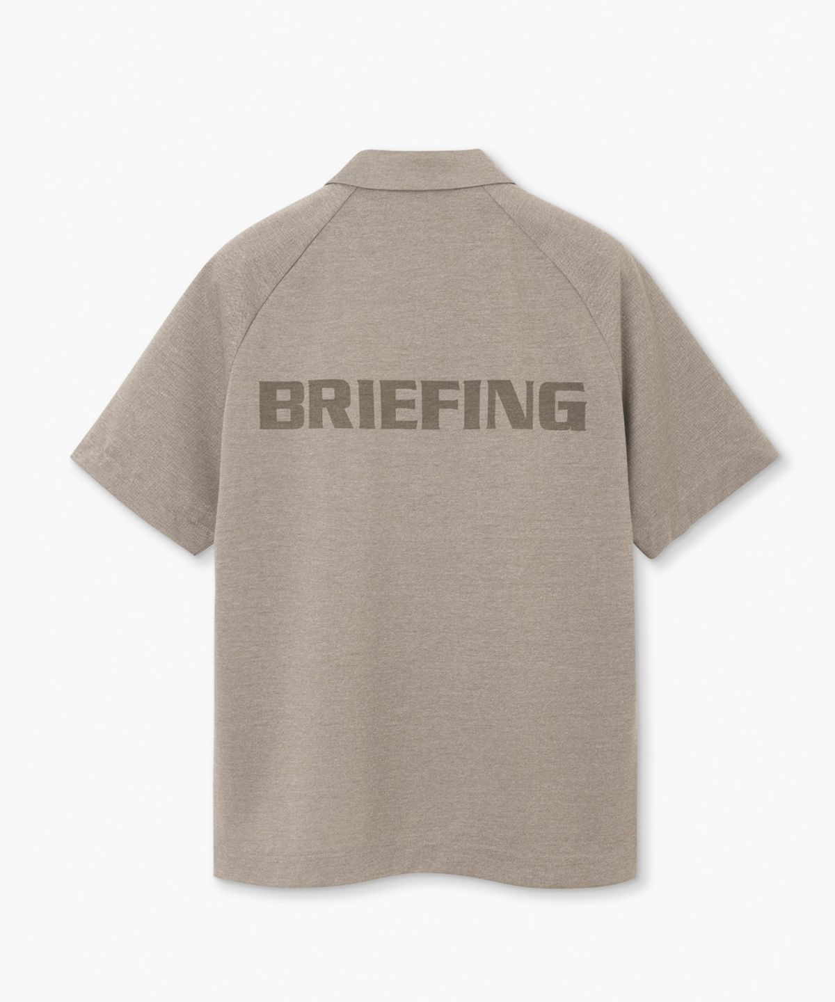 브리핑 골프(BRIEFING GOLF) 남자 린넨 라이크 피케 폴로 티셔츠_베이지