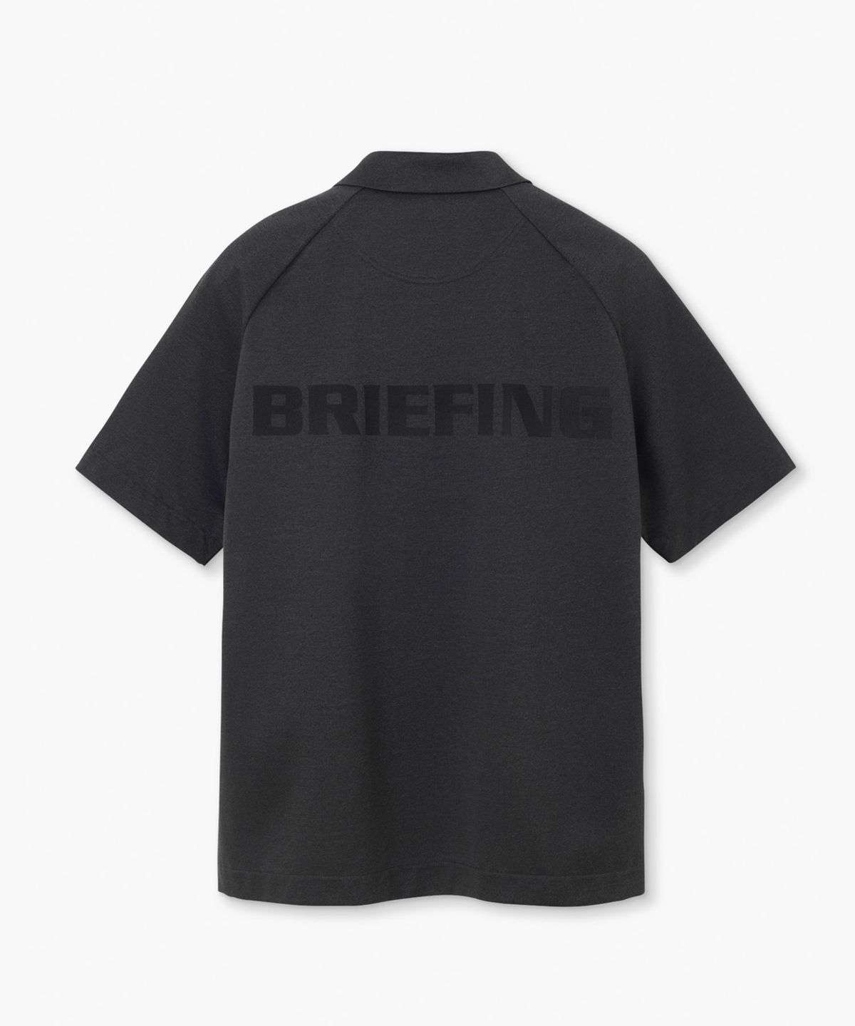 브리핑 골프(BRIEFING GOLF) 남자 린넨 라이크 피케 폴로 티셔츠_차콜 그레이