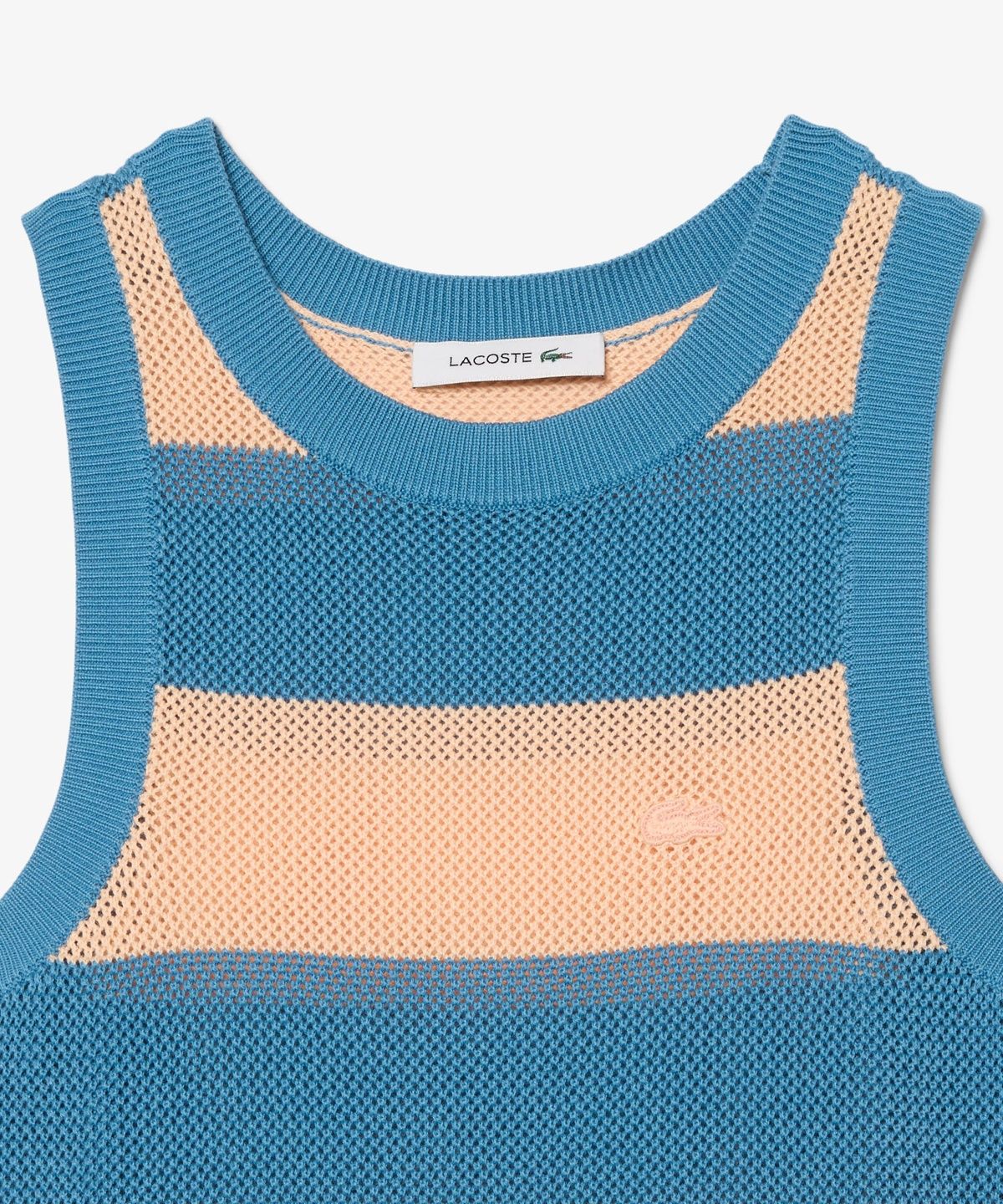 라코스테(LACOSTE) 여성 스트라이프 슬리브리스 원피스 EF8922-56G 4IP