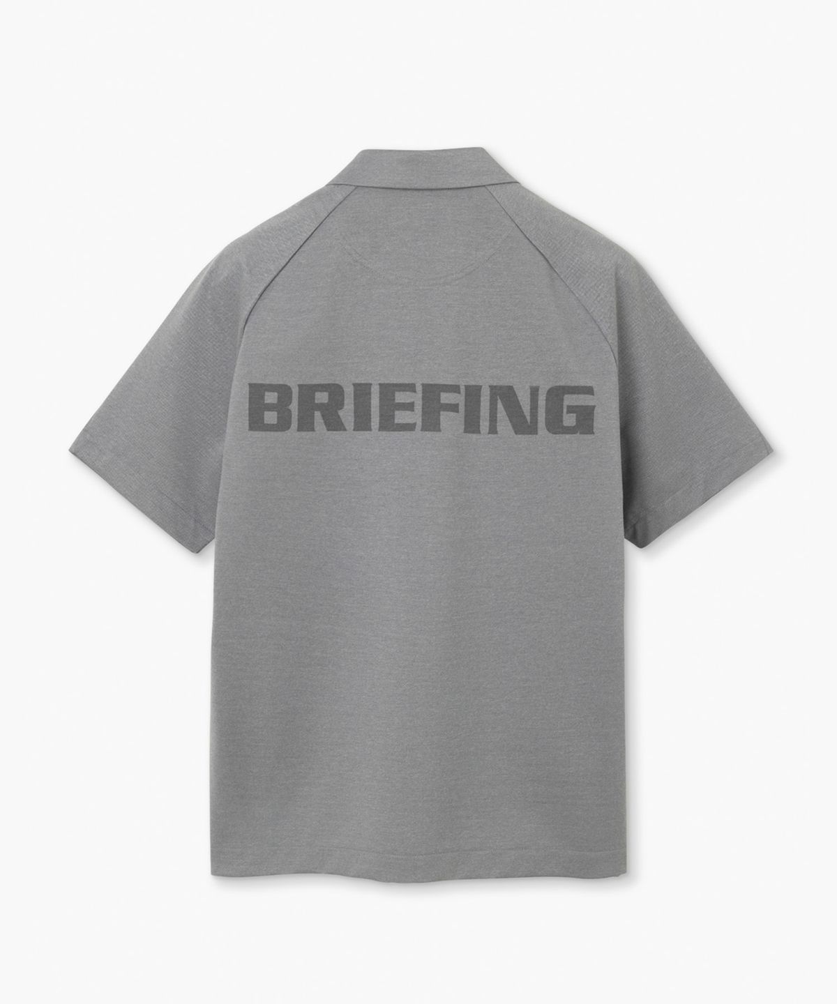 브리핑 골프(BRIEFING GOLF) 남자 린넨 라이크 피케 폴로 티셔츠_그레이