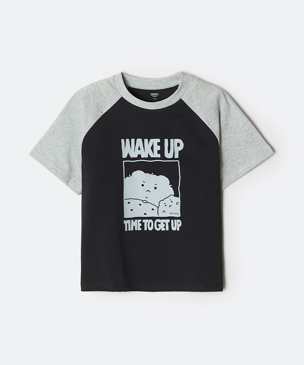 스파오 키즈(SPAO KIDS) [키즈] (망그러진곰) 래글런 반팔티(BLACK)_SPRLG24KU6