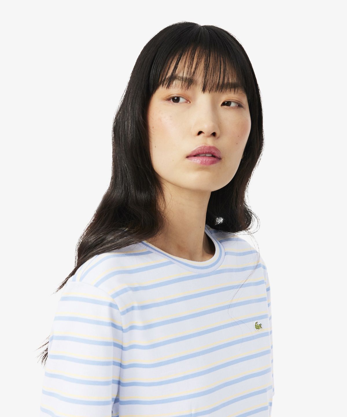 라코스테(LACOSTE) 여성 멀티스트라이프 티셔츠 드레스 EF0263-56G 4BI