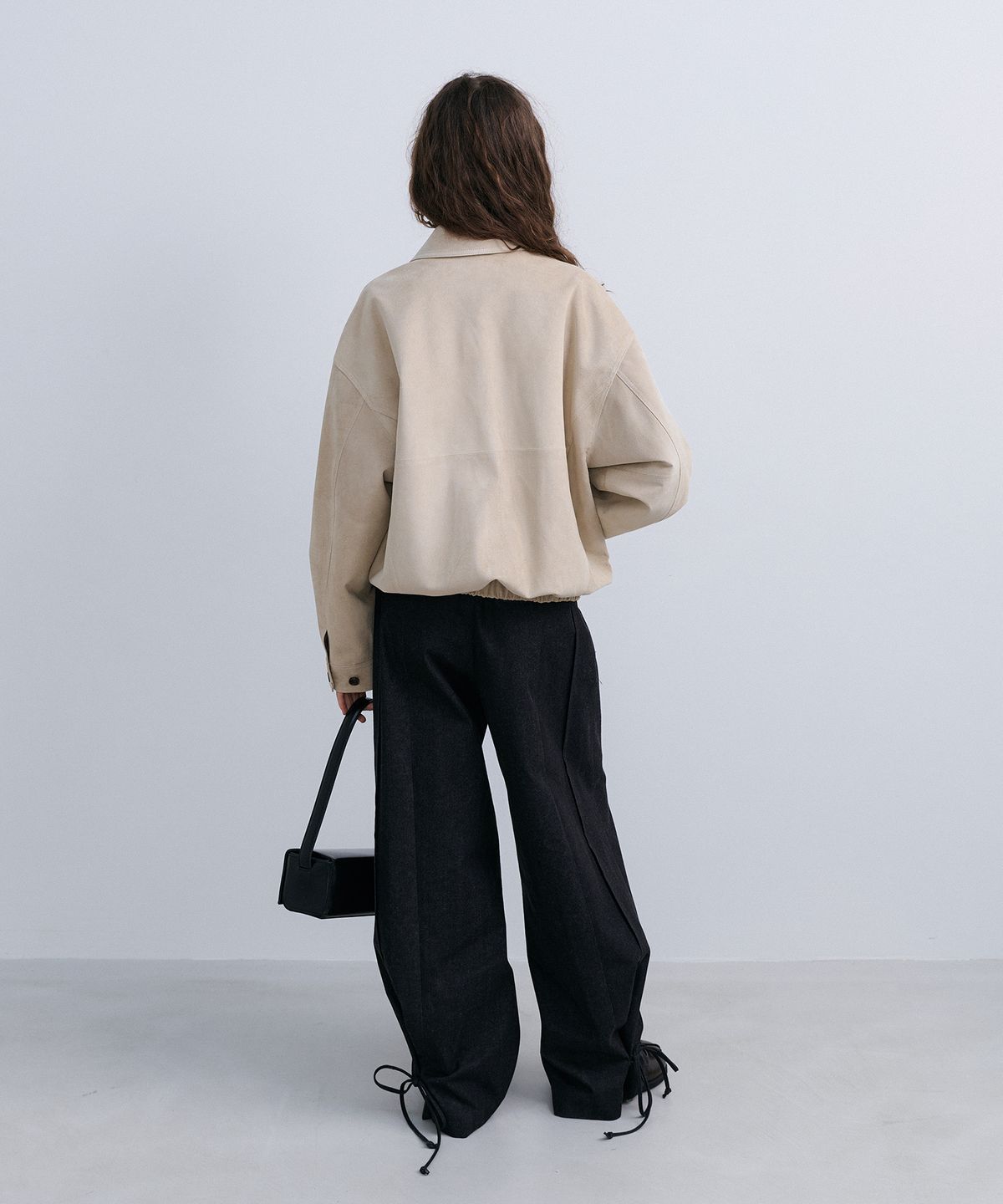 에핑글러(EPINGLER) BOMBER JACKET - ASH BEIGE LEATHER