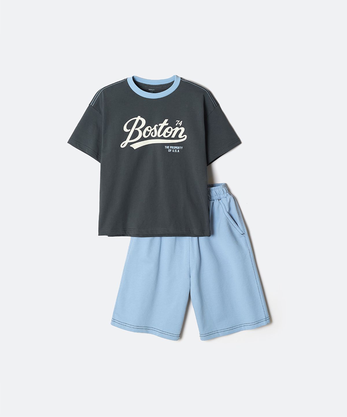 스파오 키즈(SPAO KIDS) [키즈][COOL] 오버핏 그래픽 링거 상하세트_SPSMG25KU2