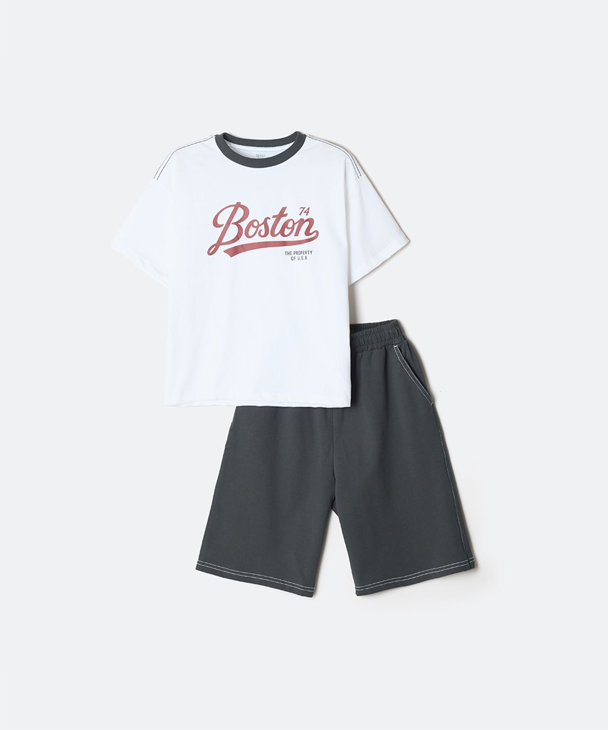 스파오 키즈(SPAO KIDS) [키즈][COOL] 오버핏 그래픽 링거 상하세트_SPSMG25KU2