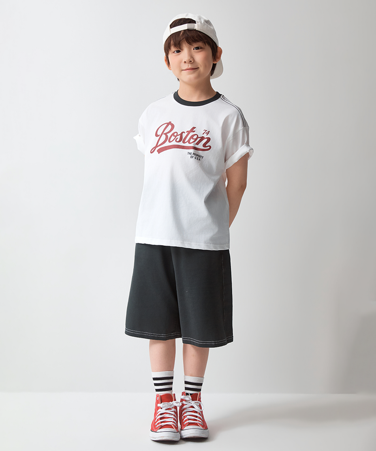 스파오 키즈(SPAO KIDS) [키즈][COOL] 오버핏 그래픽 링거 상하세트_SPSMG25KU2