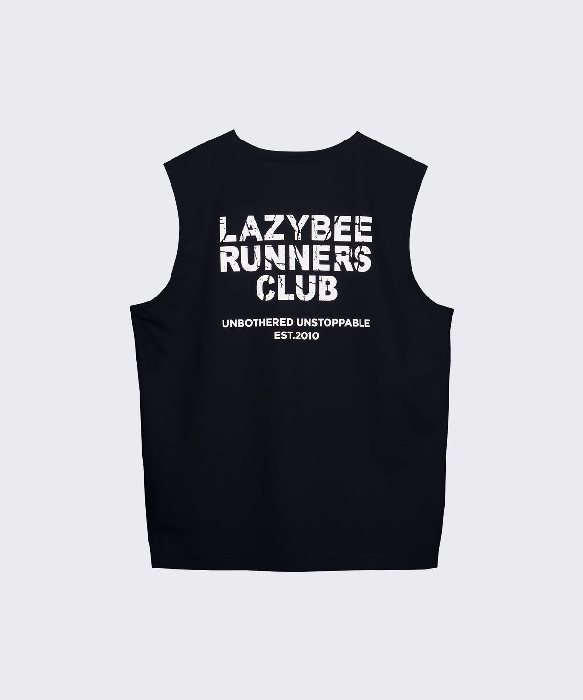 레이지비(LAZYBEE) 쿨링브리즈 러닝 나시 오버핏 슬리브리스 W 블랙