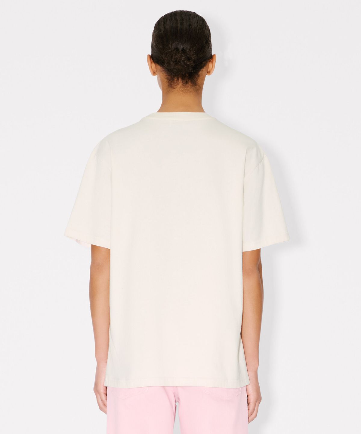 겐조(KENZO) 여성 겐조 보케 하트 루즈핏 아이보리 반팔 티셔츠_K265AWT702IVX