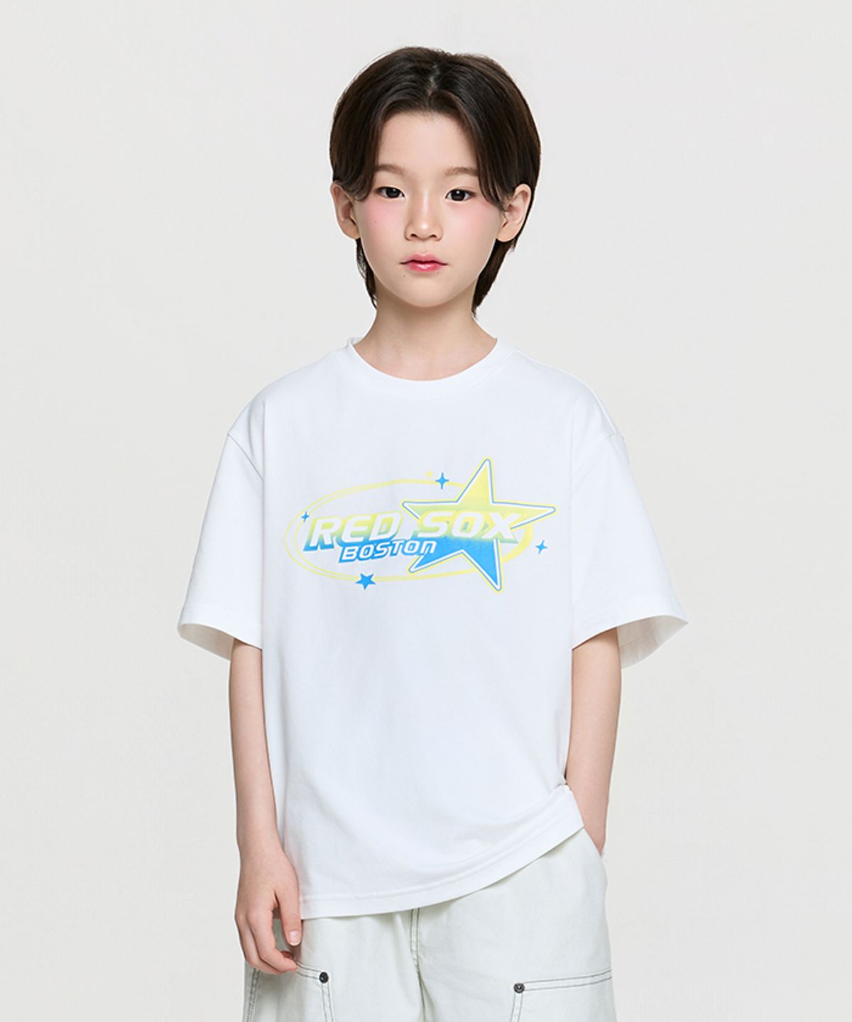 엠엘비 키즈(MLB KIDS) 스트릿 아트웍 티셔츠 BOS (White)
