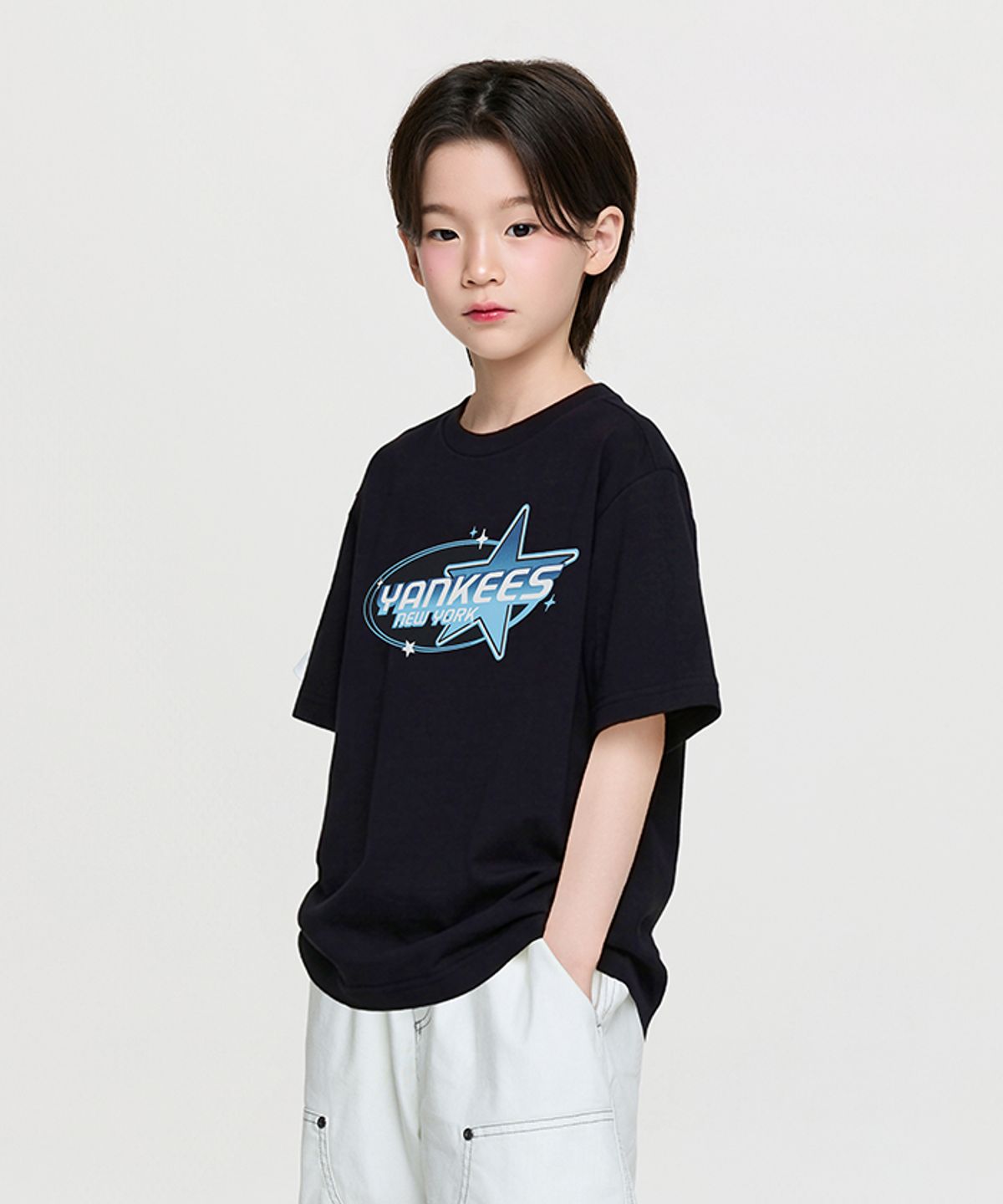 엠엘비 키즈(MLB KIDS) 스트릿 아트웍 티셔츠 NY (Black)